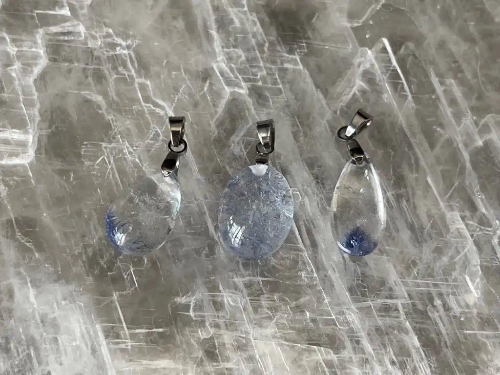 USA Arizona Ajoite Pendant Genuine A Grade 100% Natural Crystal Gemstone - JING WEN CRYSTAL