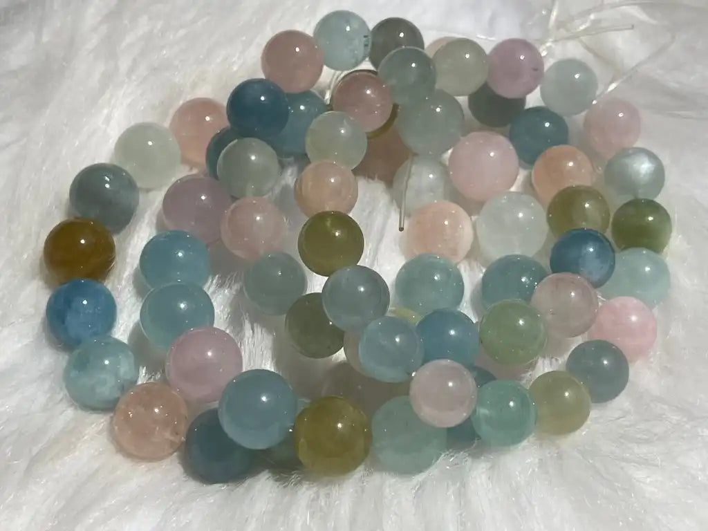 Madagascar Beryl Bracelet A Grade 100% Natural Crystal Gemstone - JING WEN CRYSTAL