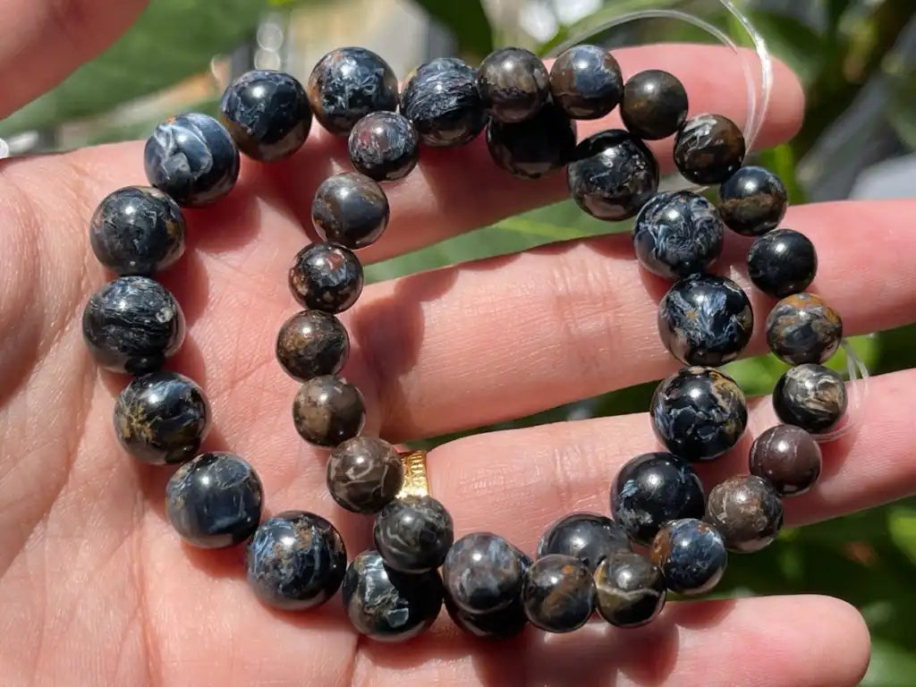 Africa Blue Pietersite Bracelet High A Grade 100% Natural Crystal Gemstone - JING WEN CRYSTAL