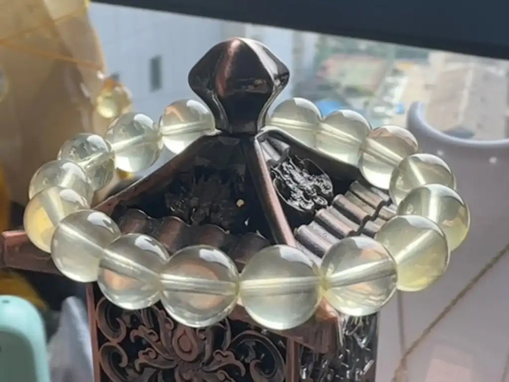 Madagascar Yellow Citrine in Star Quartz Bracelet A Grade 100% Natural Crystal Gemstone for Wealth - JING WEN CRYSTAL