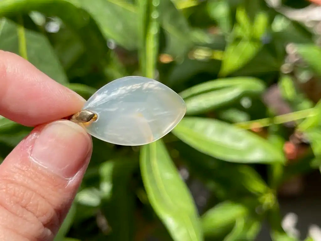 Indonesia Iris Agate Pendant A Grade 100% Natural Crystal Gemstone - JING WEN CRYSTAL