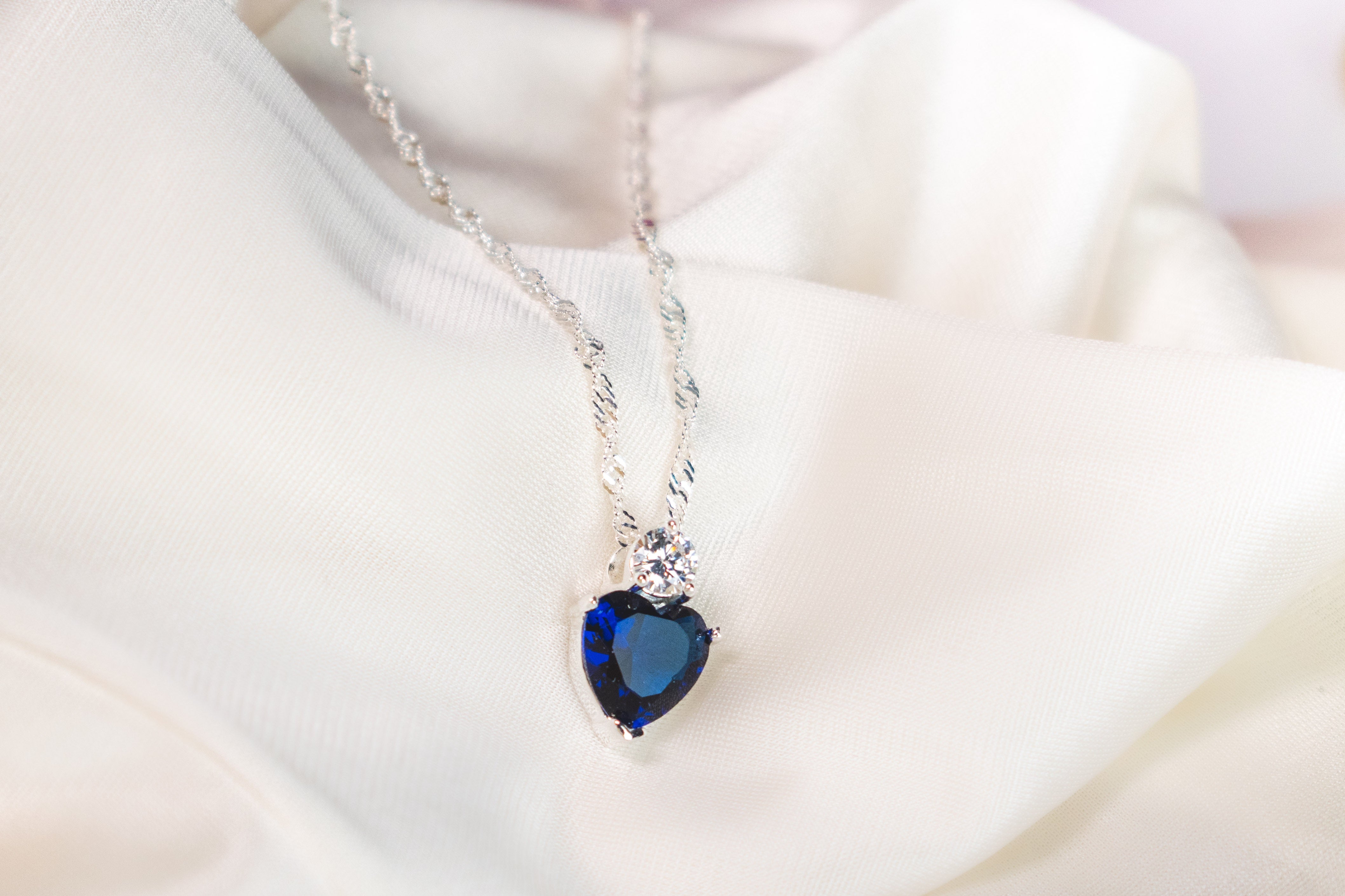 Butterfly Necklaces For Women Heart Crystal Jewelry For Women Purplish Blue  Heart Crystal Butterfly Pendant Gifts Neckl
