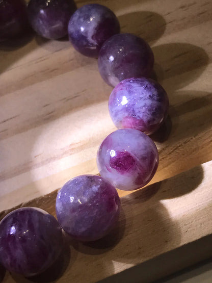 South Africa Pink Lavendar Tourmaline Bracelet A Grade 100% Natural Crystal Gemstone
