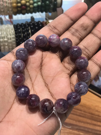 South Africa Pink Lavendar Tourmaline Bracelet A Grade 100% Natural Crystal Gemstone