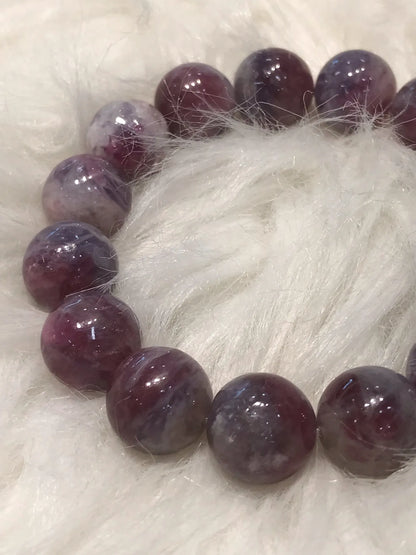 South Africa Pink Lavendar Tourmaline Bracelet A Grade 100% Natural Crystal Gemstone