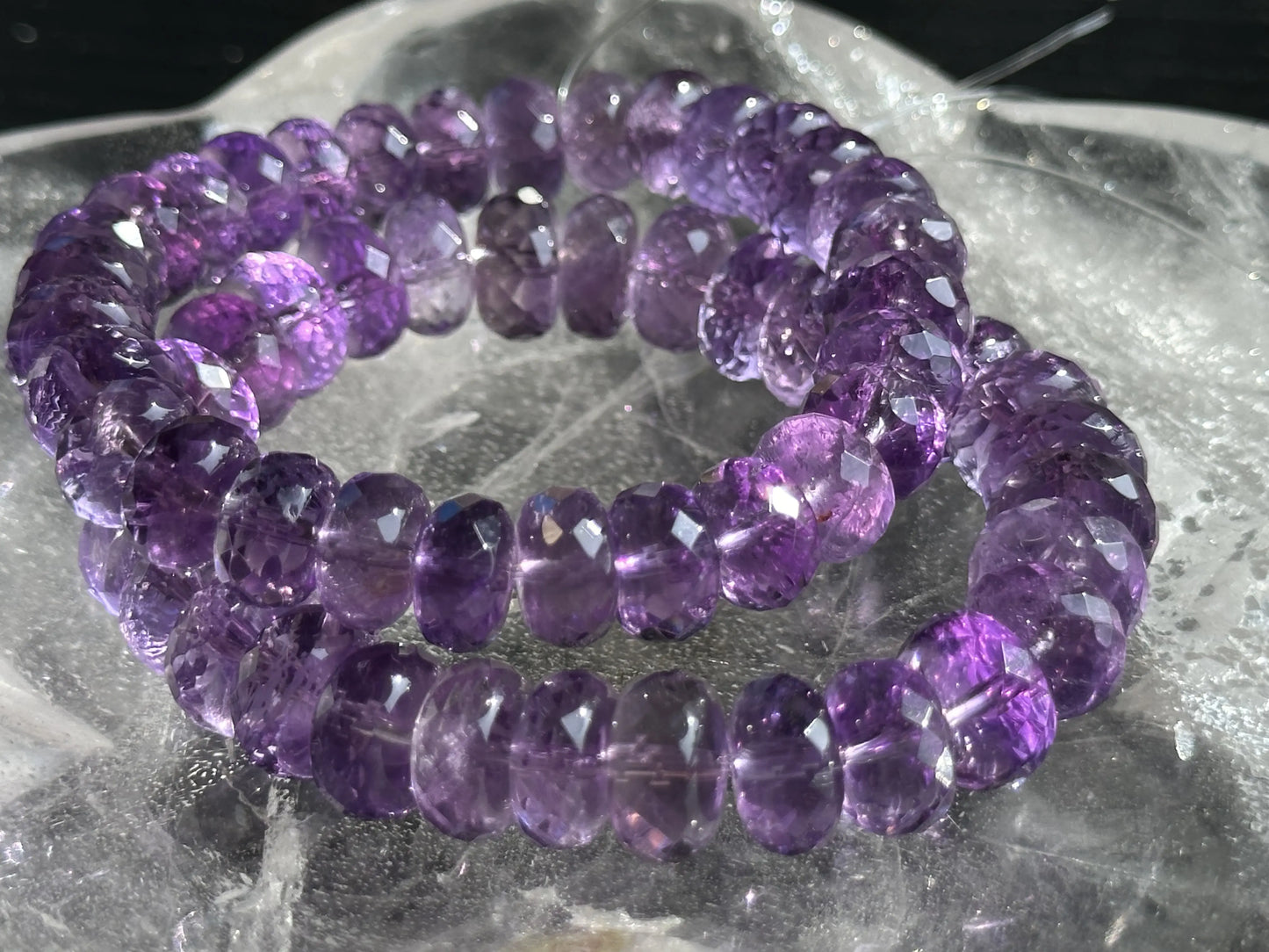 Brazil Amethyst Faceted Gem Bracelet A Grade 100% Natural Crystal Gemstone