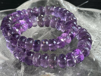 Brazil Amethyst Faceted Gem Bracelet A Grade 100% Natural Crystal Gemstone