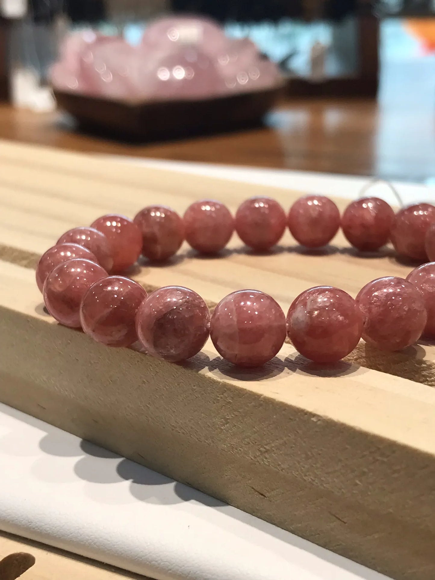 Argentina Rhodochrosite 8-9mm Bracelet A Grade 100% Natural Crystal Gemstone