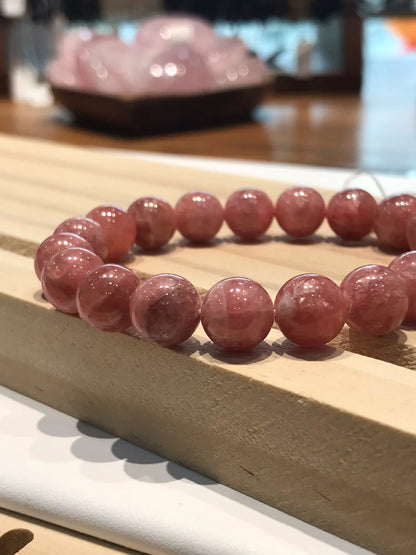 Argentina Rhodochrosite 8-9mm Bracelet A Grade 100% Natural Crystal Gemstone
