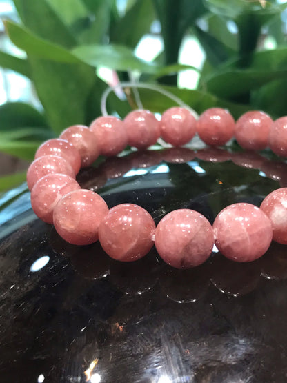 Argentina Rhodochrosite 8-9mm Bracelet A Grade 100% Natural Crystal Gemstone