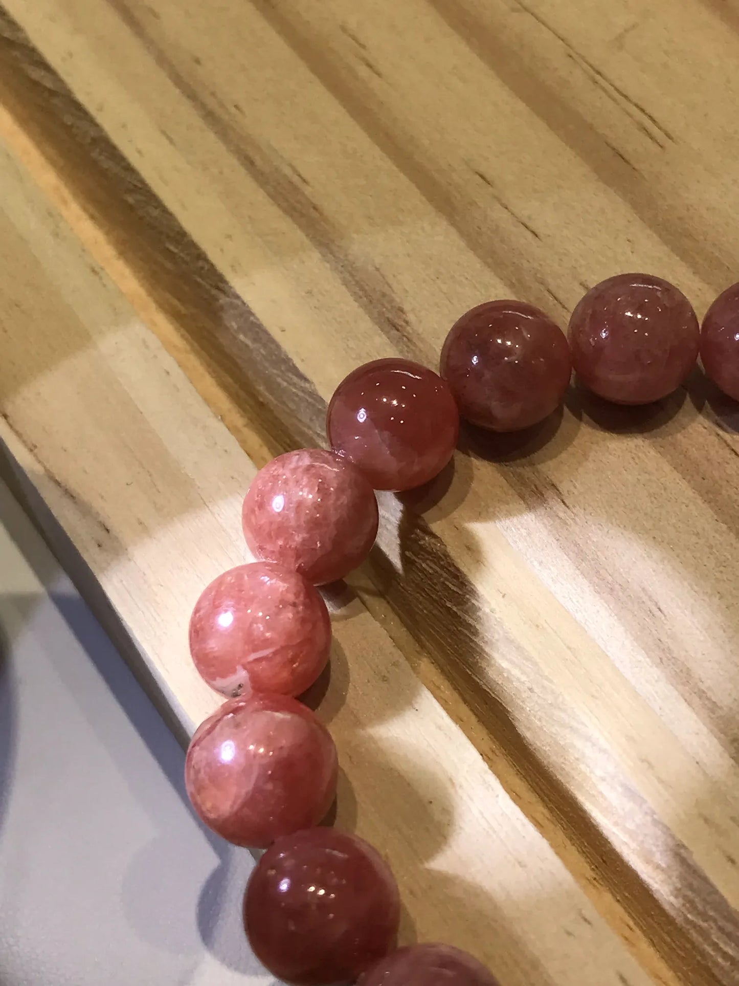 Argentina Rhodochrosite 8-9mm Bracelet A Grade 100% Natural Crystal Gemstone