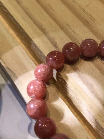 Argentina Rhodochrosite 8-9mm Bracelet A Grade 100% Natural Crystal Gemstone