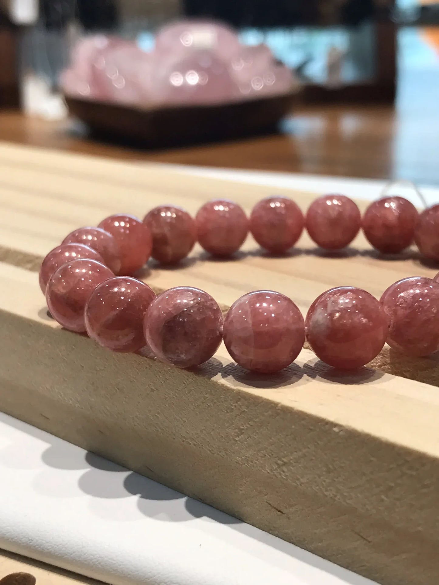 Argentina Rhodochrosite 8-9mm Bracelet A Grade 100% Natural Crystal Gemstone