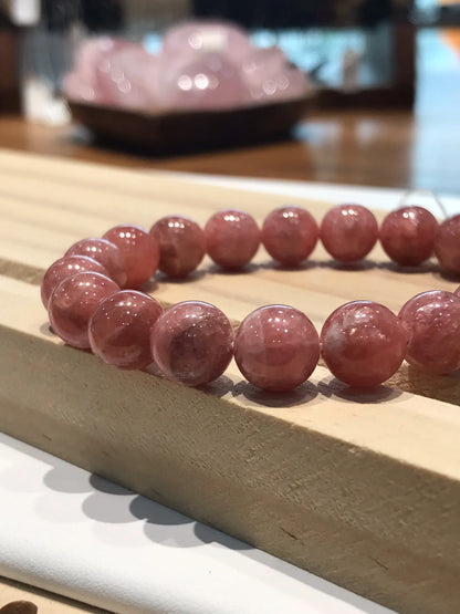 Argentina Rhodochrosite 8-9mm Bracelet A Grade 100% Natural Crystal Gemstone