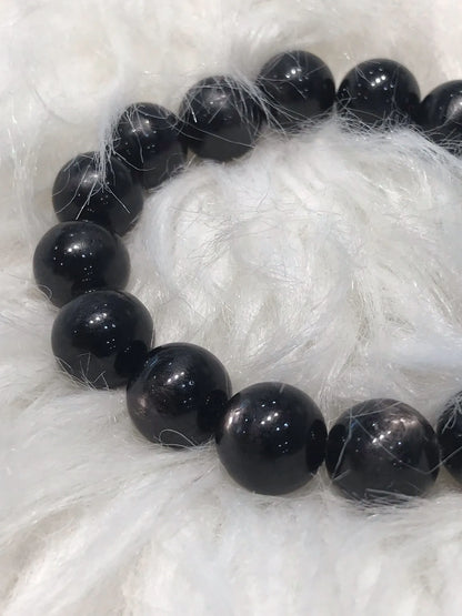 Australia Hypersthene Bracelet 11-12mm A Grade 100% Natural Crystal Gemstone