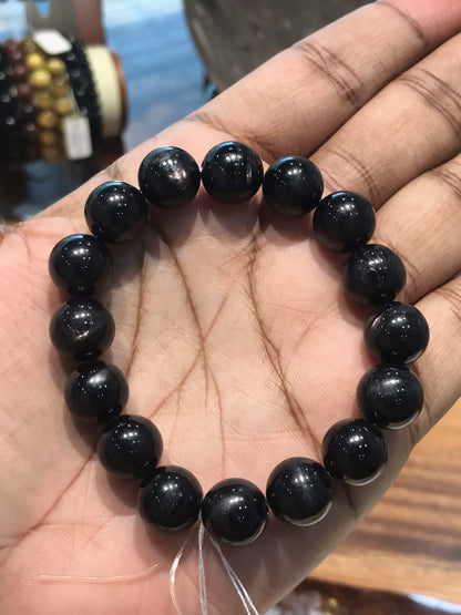 Australia Hypersthene Bracelet 11-12mm A Grade 100% Natural Crystal Gemstone