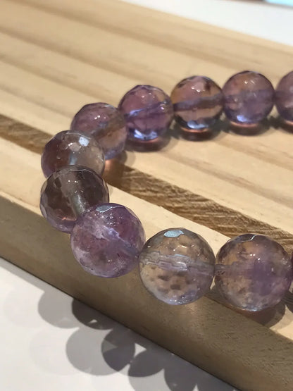 Bolivia Ametrine Faceted Bracelet A Grade 100% Natural Crystal Gemstone