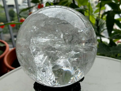 Brazil Clear Quartz Sphere Ball 100% Natural Crystal Gemstone - JING WEN CRYSTAL