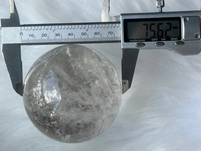 Brazil Clear Quartz Sphere Ball 100% Natural Crystal Gemstone - JING WEN CRYSTAL