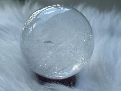 Brazil Clear Quartz Sphere Ball 100% Natural Crystal Gemstone - JING WEN CRYSTAL