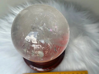 Brazil Clear Quartz Sphere Ball 100% Natural Crystal Gemstone - JING WEN CRYSTAL