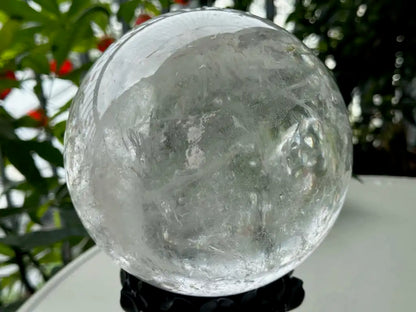 Brazil Clear Quartz Sphere Ball 100% Natural Crystal Gemstone - JING WEN CRYSTAL