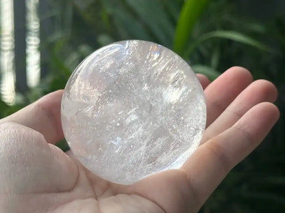 Brazil Clear Quartz Sphere Ball 100% Natural Crystal Gemstone - JING WEN CRYSTAL