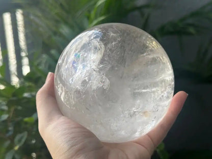 Brazil Clear Quartz Sphere Ball 100% Natural Crystal Gemstone - JING WEN CRYSTAL