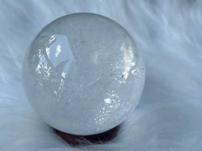 Brazil Clear Quartz Sphere Ball 100% Natural Crystal Gemstone - JING WEN CRYSTAL