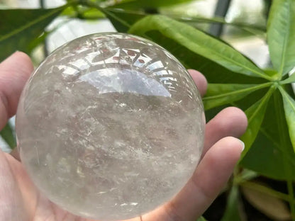 Brazil Clear Quartz Sphere Ball 100% Natural Crystal Gemstone - JING WEN CRYSTAL