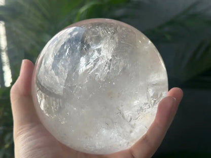 Brazil Clear Quartz Sphere Ball 100% Natural Crystal Gemstone - JING WEN CRYSTAL