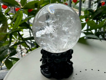 Brazil Clear Quartz Sphere Ball 100% Natural Crystal Gemstone - JING WEN CRYSTAL