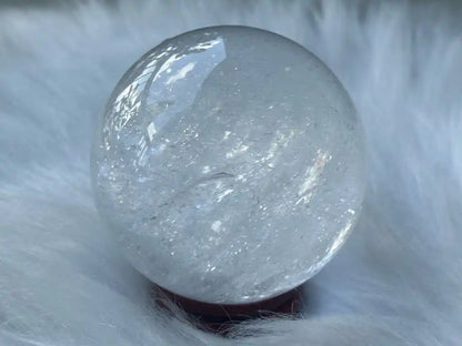 Brazil Clear Quartz Sphere Ball 100% Natural Crystal Gemstone - JING WEN CRYSTAL