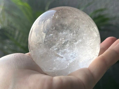 Brazil Clear Quartz Sphere Ball 100% Natural Crystal Gemstone - JING WEN CRYSTAL