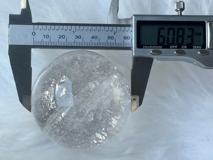 Brazil Clear Quartz Sphere Ball 100% Natural Crystal Gemstone - JING WEN CRYSTAL