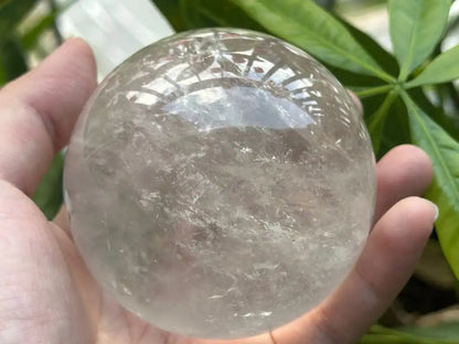 Brazil Clear Quartz Sphere Ball 100% Natural Crystal Gemstone - JING WEN CRYSTAL