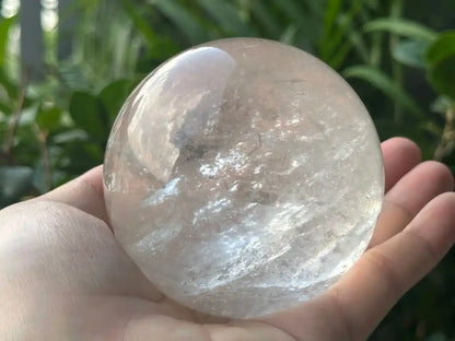 Brazil Clear Quartz Sphere Ball 100% Natural Crystal Gemstone - JING WEN CRYSTAL