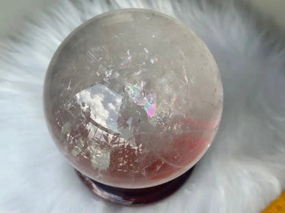 Brazil Clear Quartz Sphere Ball 100% Natural Crystal Gemstone - JING WEN CRYSTAL