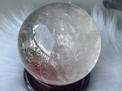 Brazil Clear Quartz Sphere Ball 100% Natural Crystal Gemstone - JING WEN CRYSTAL