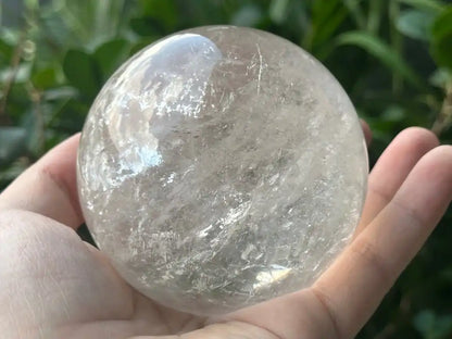 Brazil Clear Quartz Sphere Ball 100% Natural Crystal Gemstone - JING WEN CRYSTAL