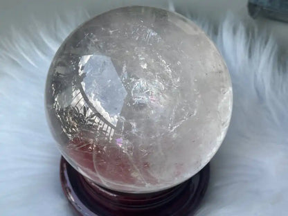 Brazil Clear Quartz Sphere Ball 100% Natural Crystal Gemstone - JING WEN CRYSTAL