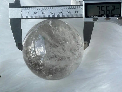 Brazil Clear Quartz Sphere Ball 100% Natural Crystal Gemstone - JING WEN CRYSTAL