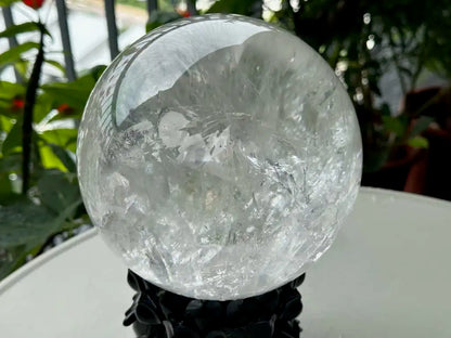 Brazil Clear Quartz Sphere Ball 100% Natural Crystal Gemstone - JING WEN CRYSTAL