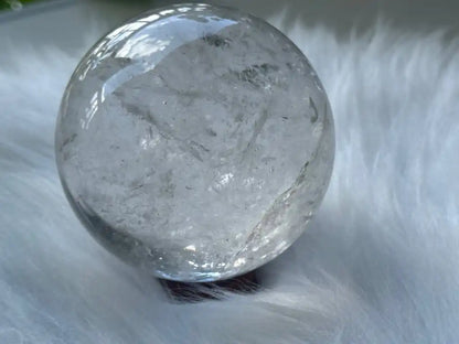 Brazil Clear Quartz Sphere Ball 100% Natural Crystal Gemstone - JING WEN CRYSTAL