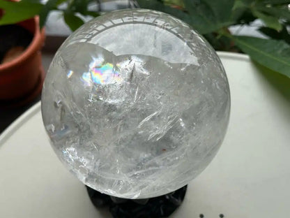 Brazil Clear Quartz Sphere Ball 100% Natural Crystal Gemstone - JING WEN CRYSTAL