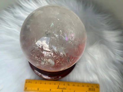 Brazil Clear Quartz Sphere Ball 100% Natural Crystal Gemstone - JING WEN CRYSTAL