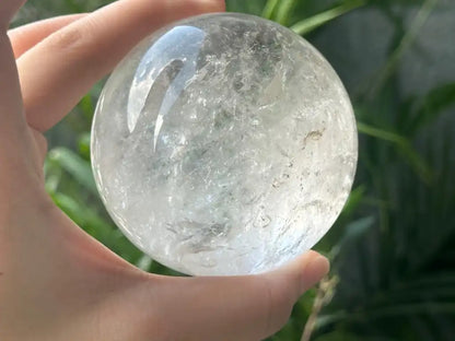 Brazil Clear Quartz Sphere Ball 100% Natural Crystal Gemstone - JING WEN CRYSTAL