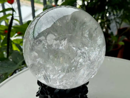 Brazil Clear Quartz Sphere Ball 100% Natural Crystal Gemstone - JING WEN CRYSTAL