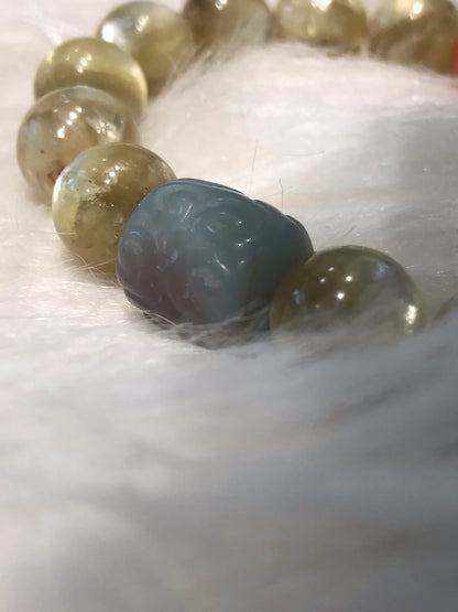 Brazil Golden Mica Bracelet 10-12mm A Grade 100% Natural Crystal Gemstone