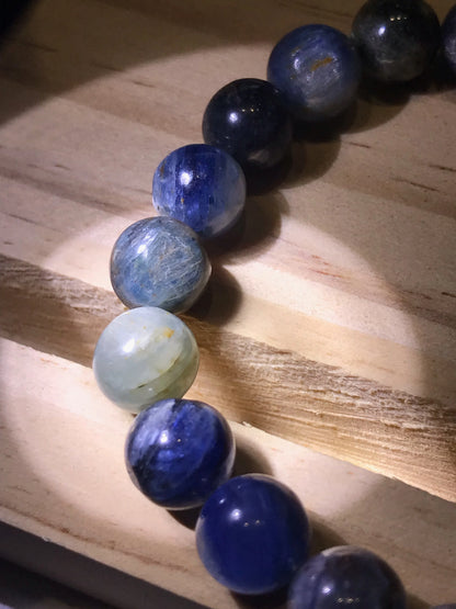 Brazil Multicolor Kyanite Bracelet 8-9mm A Grade 100% Natural Crystal Gemstone